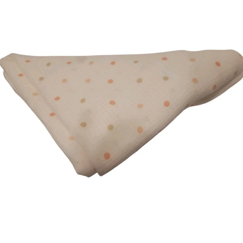 Aden by Aden + Anais ‎ Swaddle Blanket White Pink Brown Tan Polka Dot Muslin